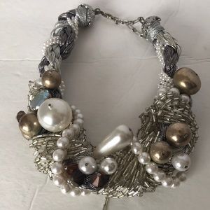 Vintage necklace 80s looks handmade